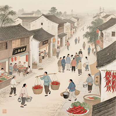 古代集市图片